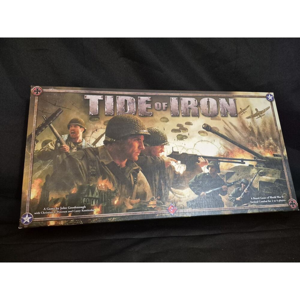 TIDE OF IRON Board Game WWII World War 2 Tactical Combat Military Game 2006